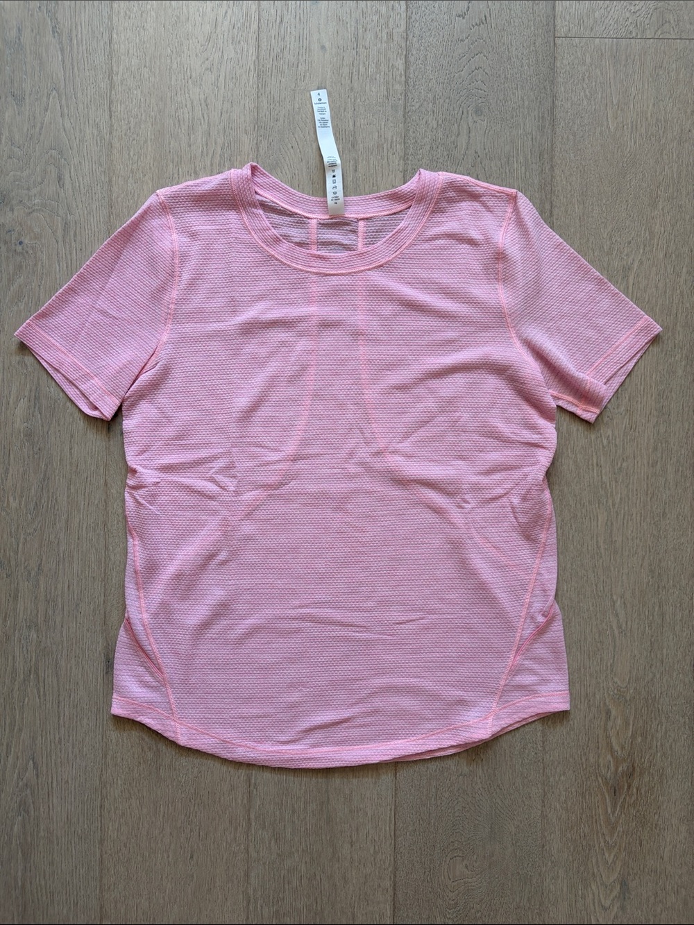 Long distance short sleeve heathered azalea pink size 4 lululemon guc